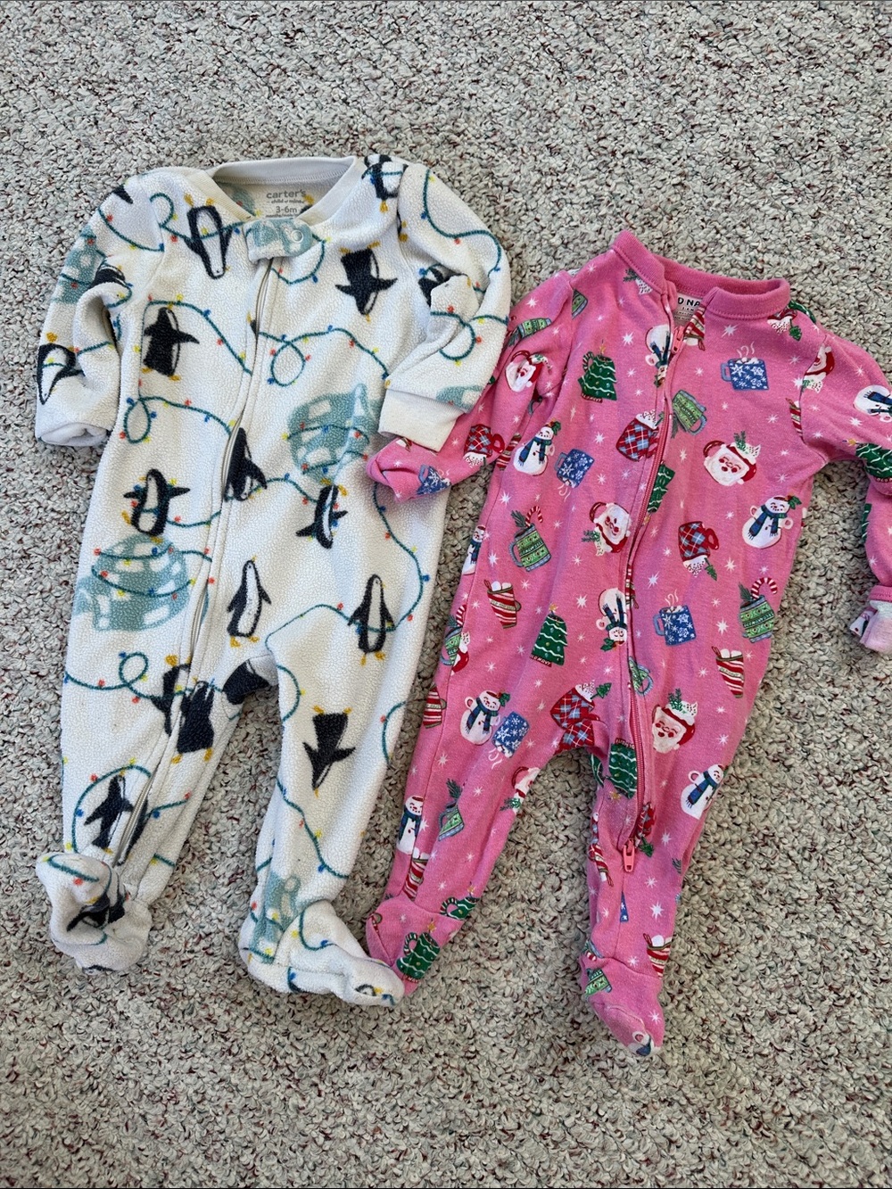 Lot of 2 Christmas sleep n plays 3-6 month